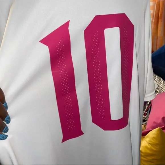 PUMA Size XXL Men's Retro White Pink Jersey - Picture 4 of 4